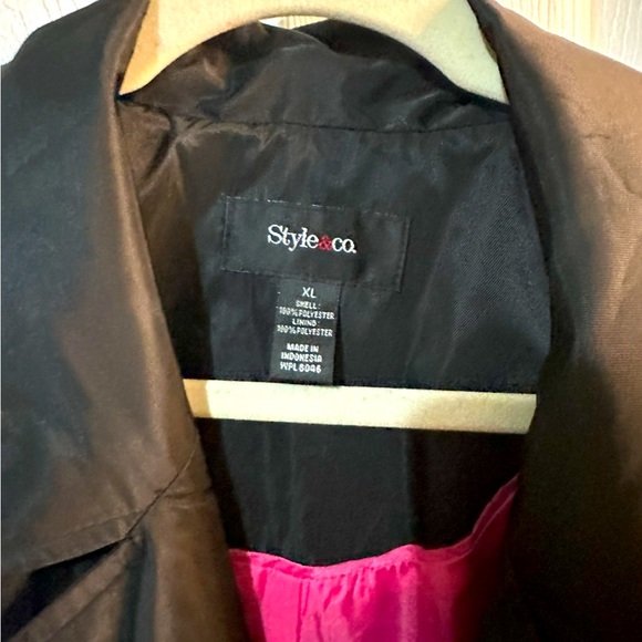 Macys Style & Co. Jackets & Coats | Style & Co. Water Resistant Trench Jacket - Picture 3 of 7